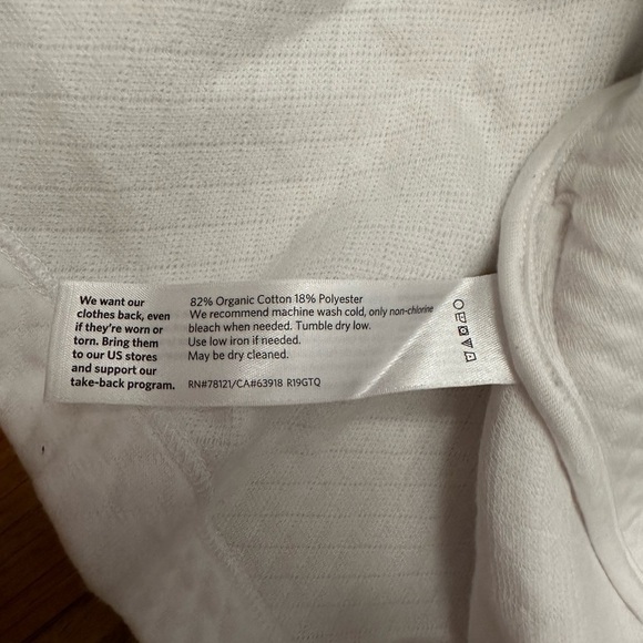 Eileen Fisher White Button Up Hoodie Jacket Size S/P - Picture 5 of 7